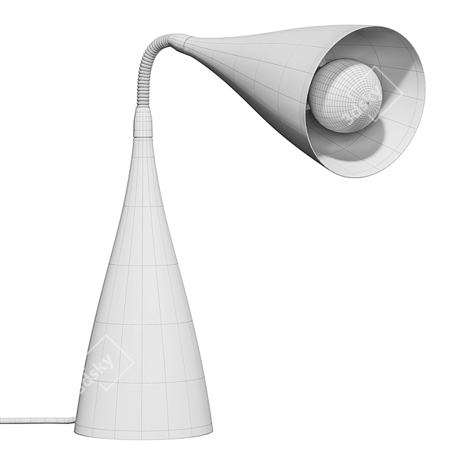 Modern Desk Lamp Up Down Black 3D model image 4