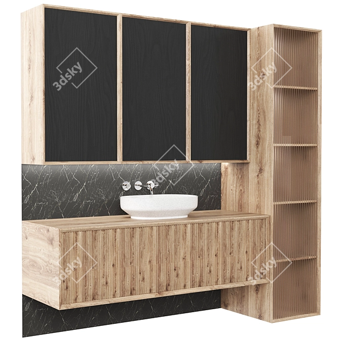 Modern Bathroom Furniture Set 3D model image 2