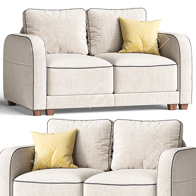 Luxury Leon Sofa with Mechanism 3D model image 1