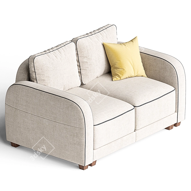 Luxury Leon Sofa with Mechanism 3D model image 3