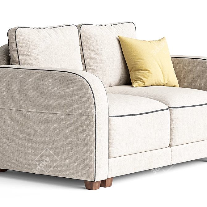 Luxury Leon Sofa with Mechanism 3D model image 4