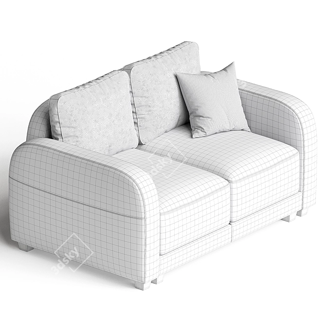 Luxury Leon Sofa with Mechanism 3D model image 5