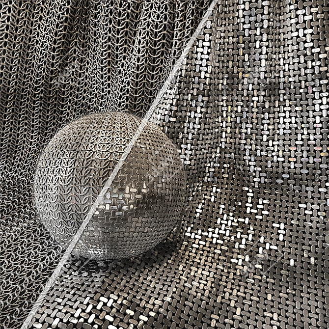 Metal Mesh Fabric Bundle -Textures, Materials 3D model image 1