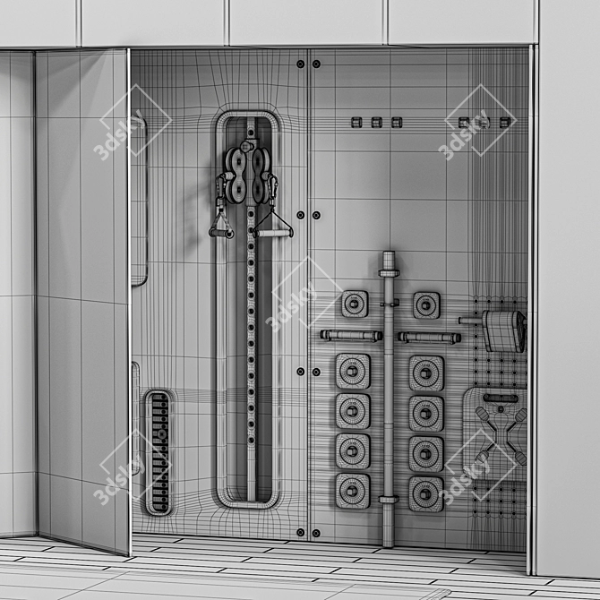 Modular Home Fitness System 3D model image 7