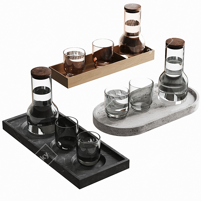 Modern Tableware Set 3D Models 3D model image 4