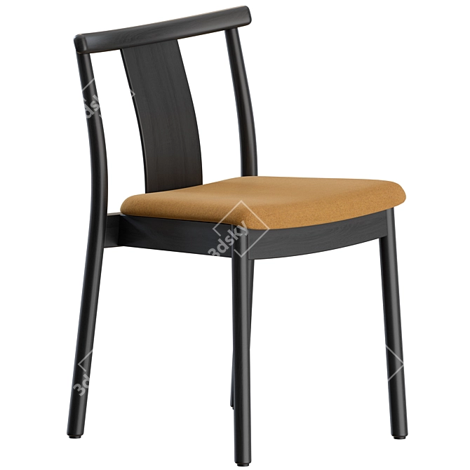 Elegant Merkur Dining Chairs Set 3D model image 2