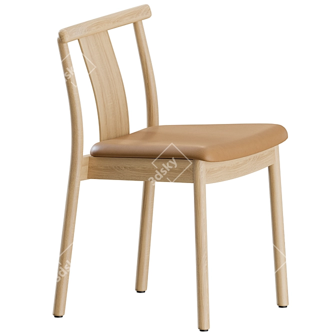 Elegant Merkur Dining Chairs Set 3D model image 6