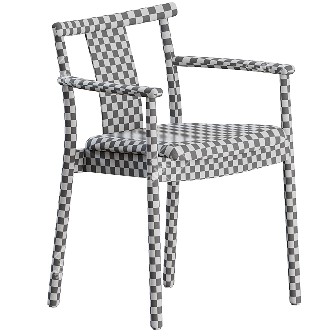 Modern Merkur Dining Chair Pair 3D model image 3