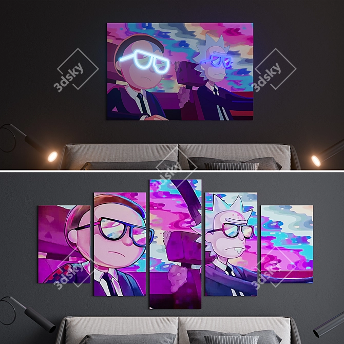 Rick and Morty Wall Art 3D model image 2