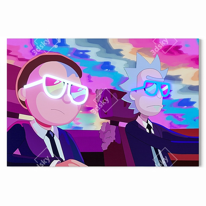 Rick and Morty Wall Art 3D model image 3