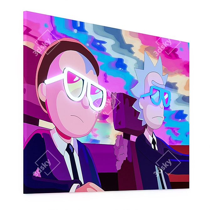 Rick and Morty Wall Art 3D model image 4