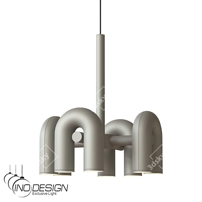 Inodesign Fanny Gray Pendant Chandelier 3D model image 1