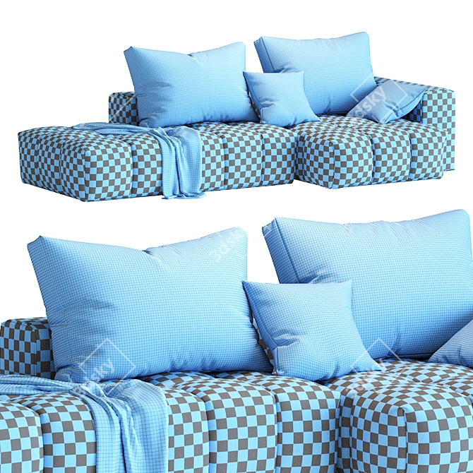 Tech Cloth Modular Sofa Set 3D model image 7