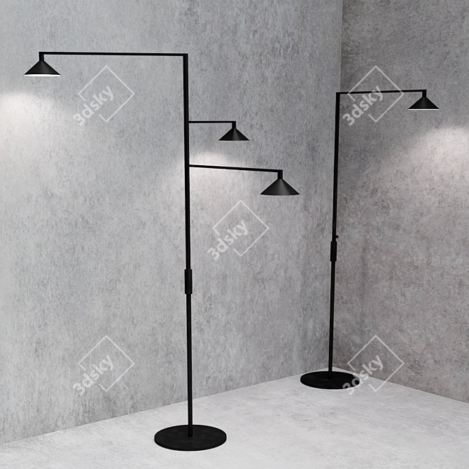 Grande Outdoor Floor Lamp Display 3D model image 2