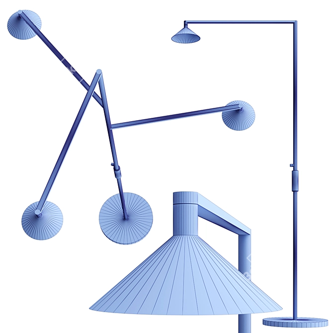 Grande Outdoor Floor Lamp Display 3D model image 3