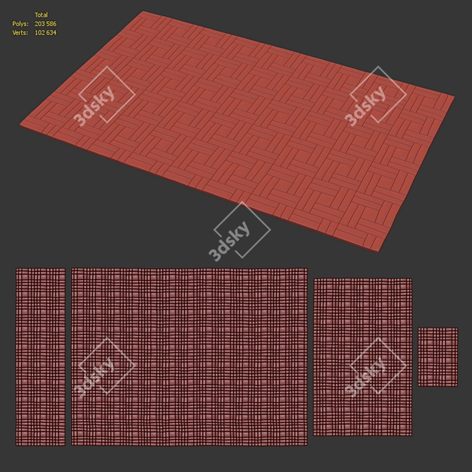 Luxury Hand-Tufted Jensen Rug 3D model image 7