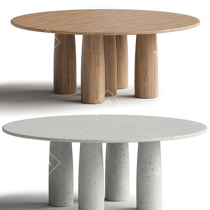 Elegant IL COLONNATO Table Design 3D model image 1