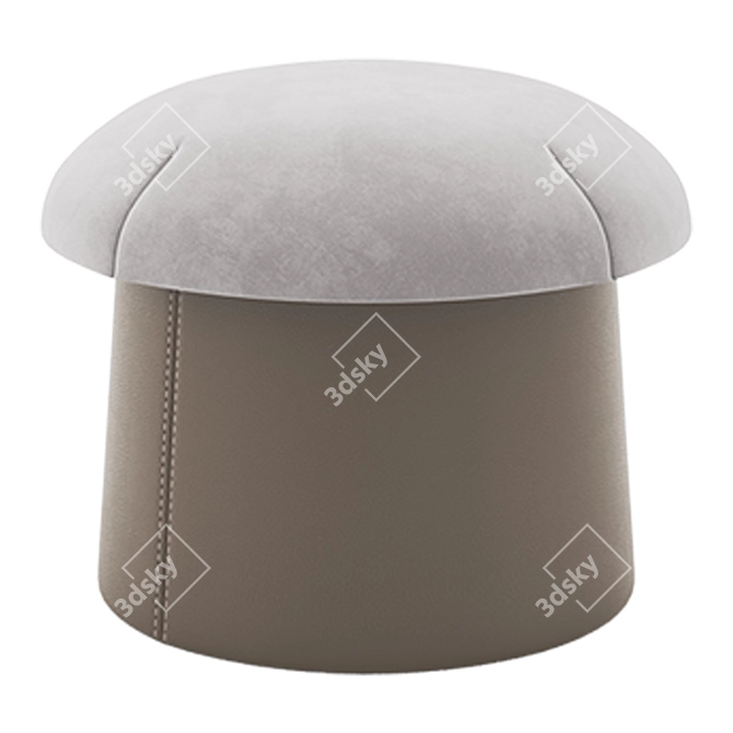 Kids Fun Mushroom Poufs 3D model image 3