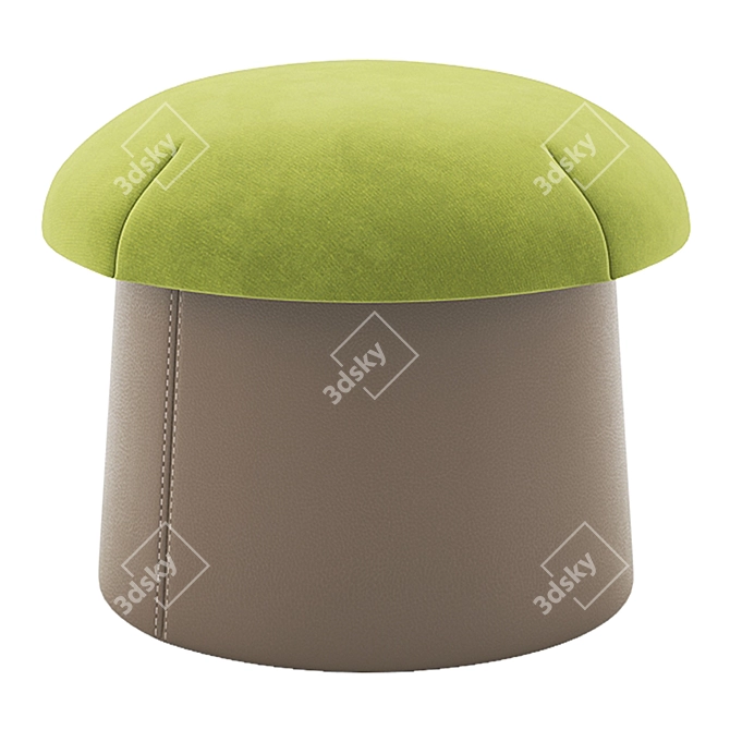 Kids Fun Mushroom Poufs 3D model image 4