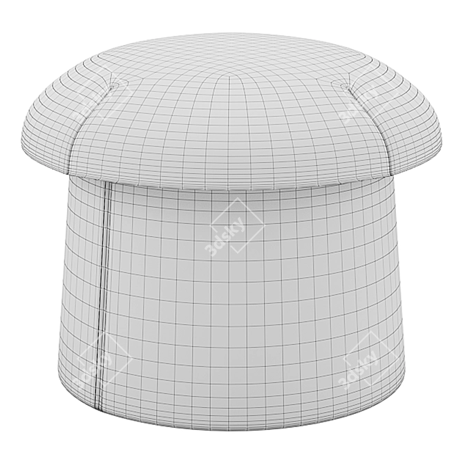 Kids Fun Mushroom Poufs 3D model image 6