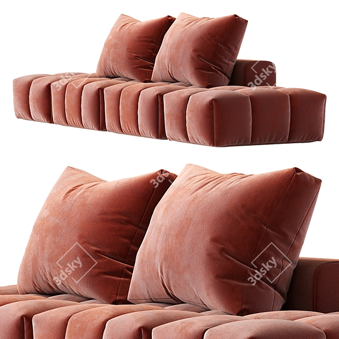 Modern Modular Sofa Chaise - 2016 3D model image 4