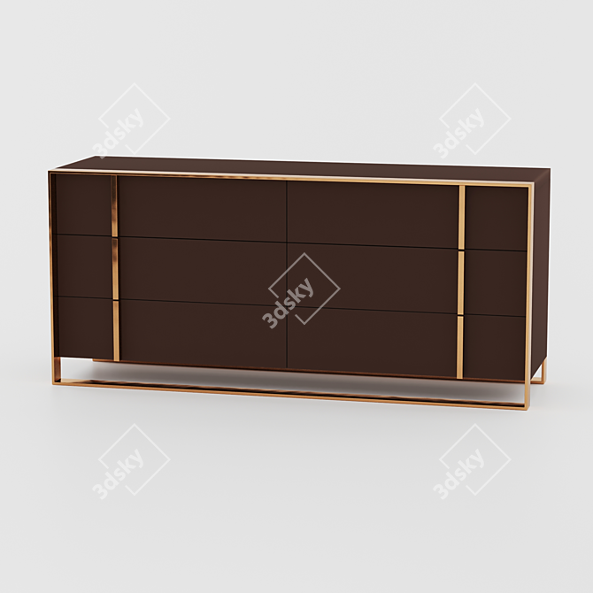 Elegant Amadeus Dresser 3D model image 1