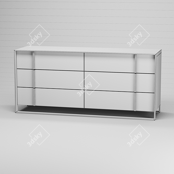 Elegant Amadeus Dresser 3D model image 2