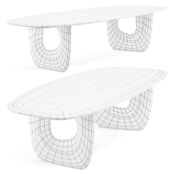 Savignyplatz Artistic Dining Table 3D model image 4