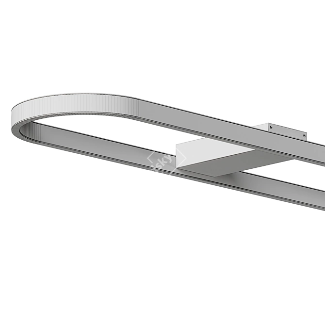 Luxury Glow LED Linear Flushmount 3D model image 4