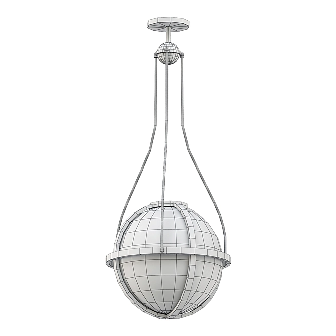 Elegant Urban Electric Kensington Pendant 3D model image 2