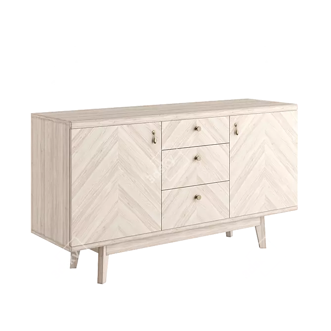 Scandi Puzzlemebel Chest 3D model image 2