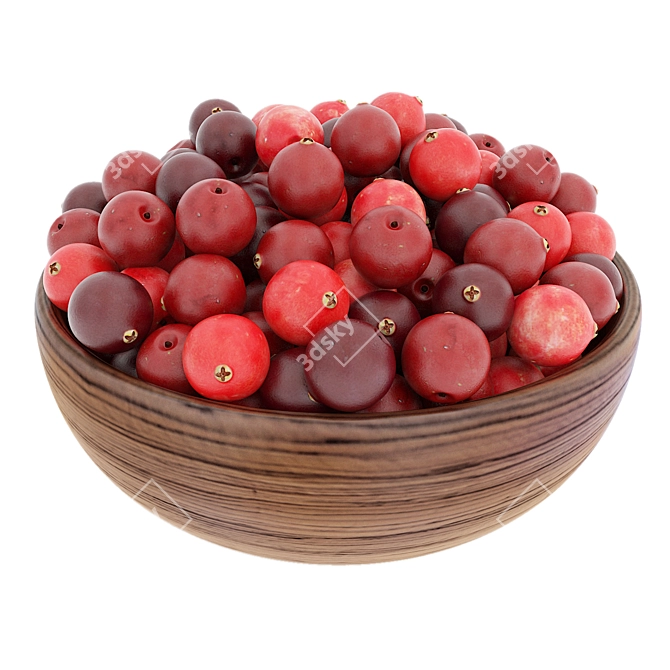 Assorted Berry Bowls Collection 3D model image 3