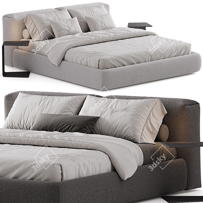 Modern Urban Bed Design Set 3D model image 1