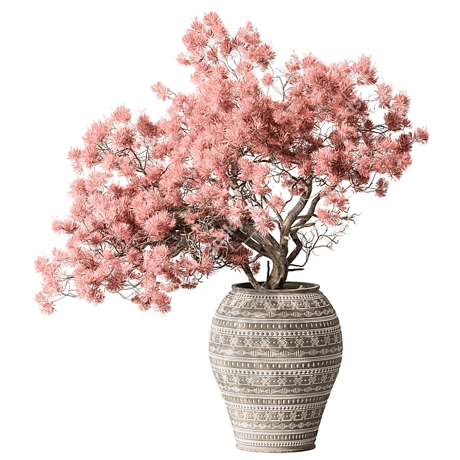 Pink Bonsai Bouquet - Exquisite Beauty 3D model image 1