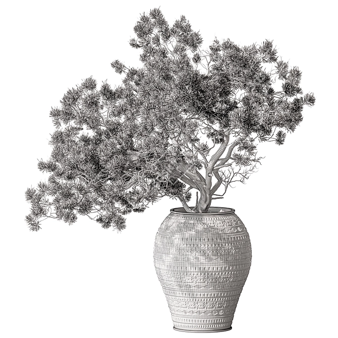 Pink Bonsai Bouquet - Exquisite Beauty 3D model image 3