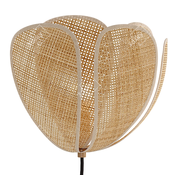  Rattan Petal Sconce, La Redoute 3D model image 3