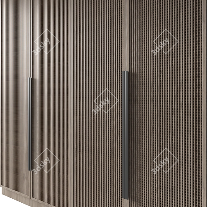 Adjustable Modern Wardrobe Furniture 3D model image 4