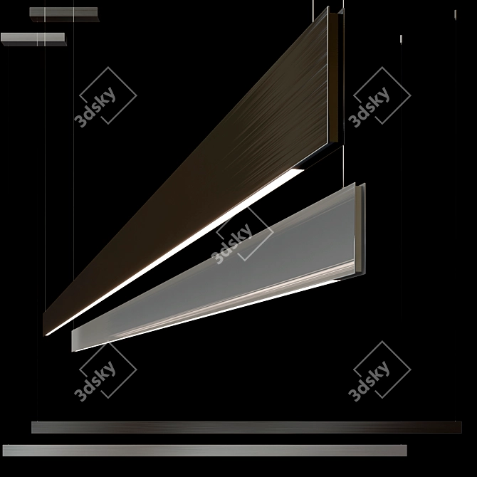 SOTTILE LED Metal Pendant Lamp 3D model image 3