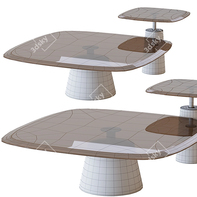 Modern PANTON Table Design 3D model image 2