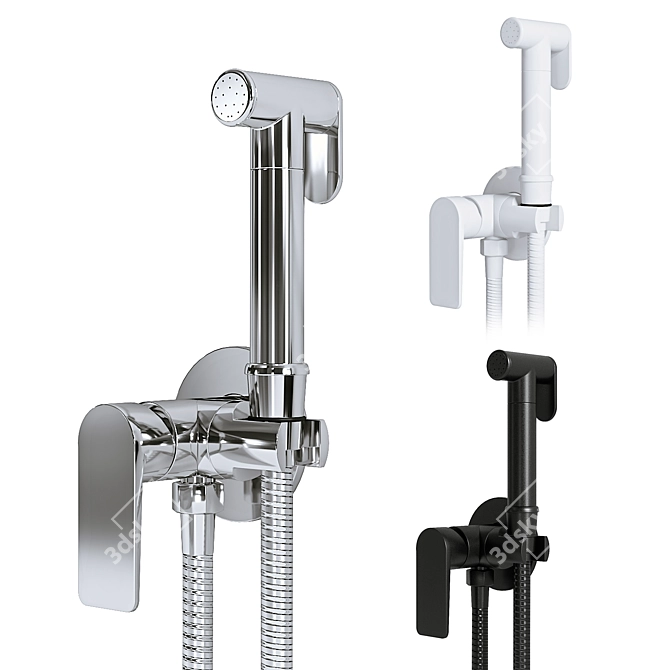 ABBER Weiss Insel Mixer	with Hygienic Shower 3D model image 1