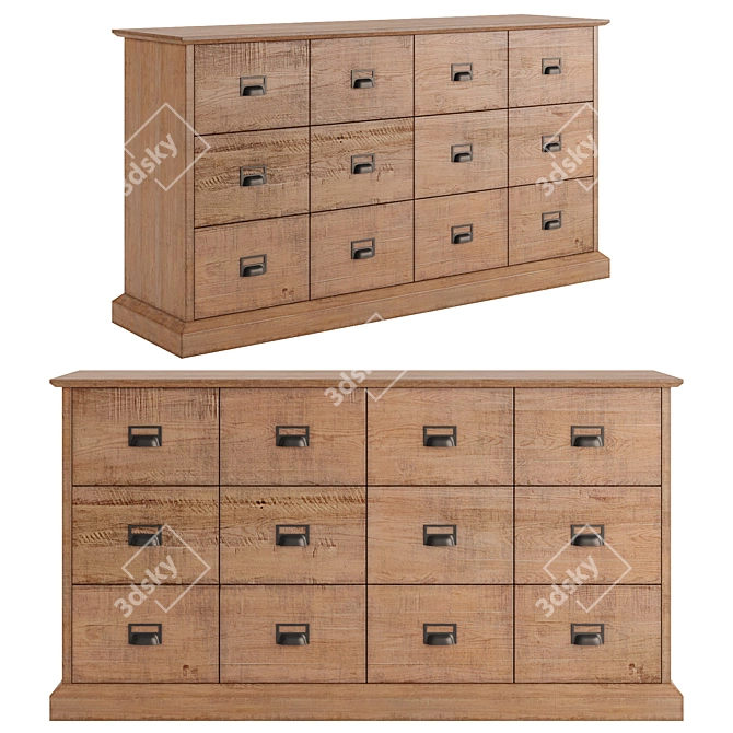 Ethnic Style Lindley Chest 3D model image 1