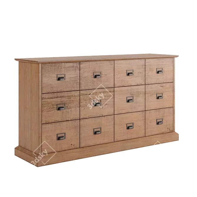 Ethnic Style Lindley Chest 3D model image 2