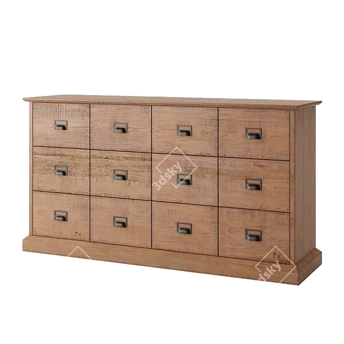 Ethnic Style Lindley Chest 3D model image 3