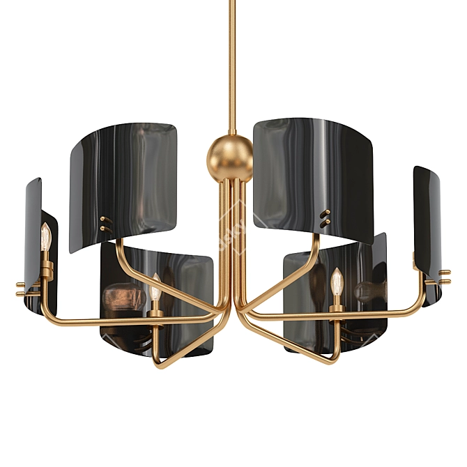 Polly Six-Light Chandelier 3D model image 1