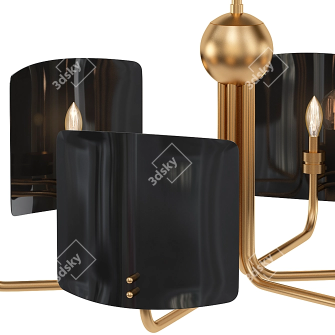 Polly Six-Light Chandelier 3D model image 2