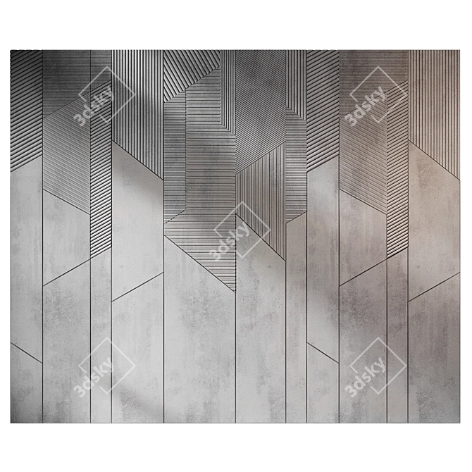 Modern Wall Panel Decor 3DMAX 3D model image 3