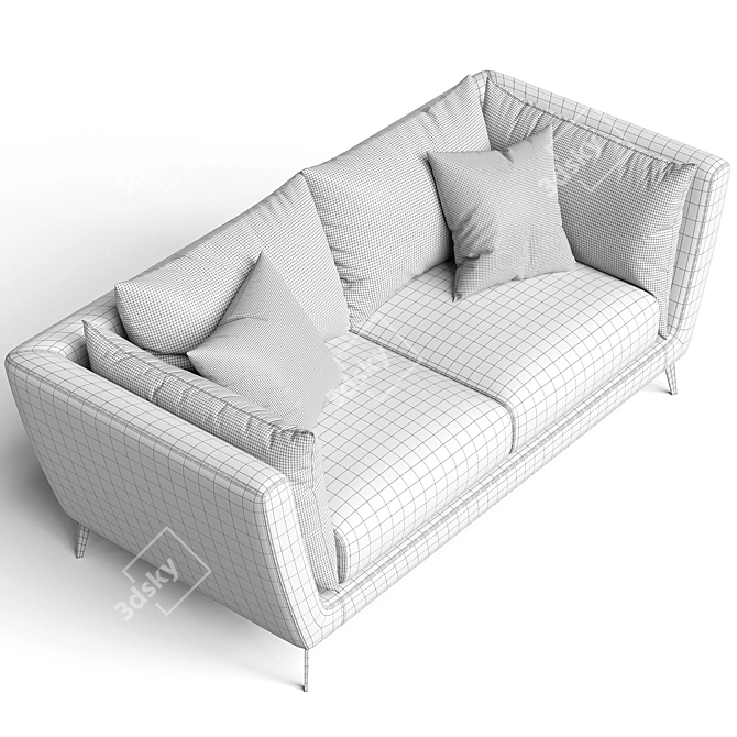 Sleek Cloud Sofa Design 3D model image 3