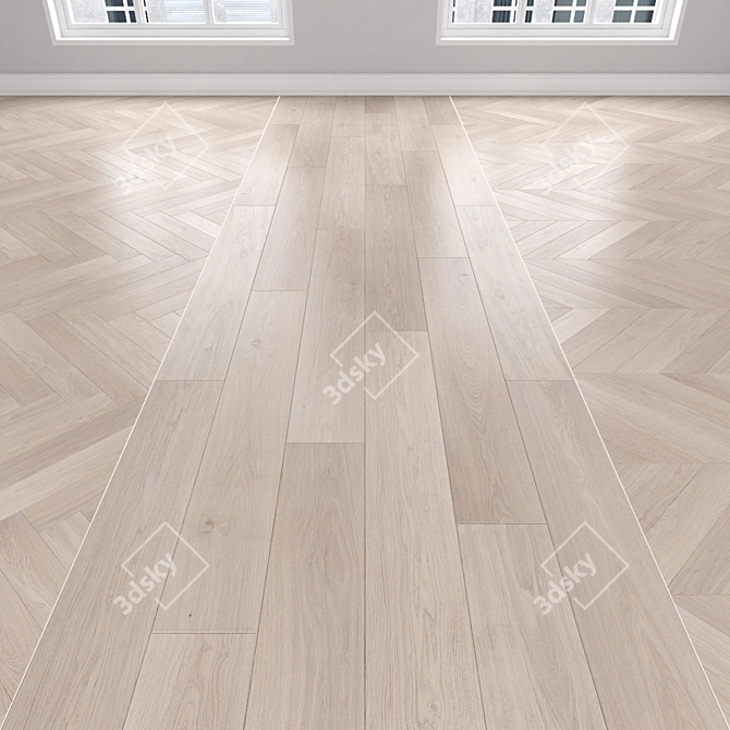 Oak Parquet Flooring Collection 3D model image 1