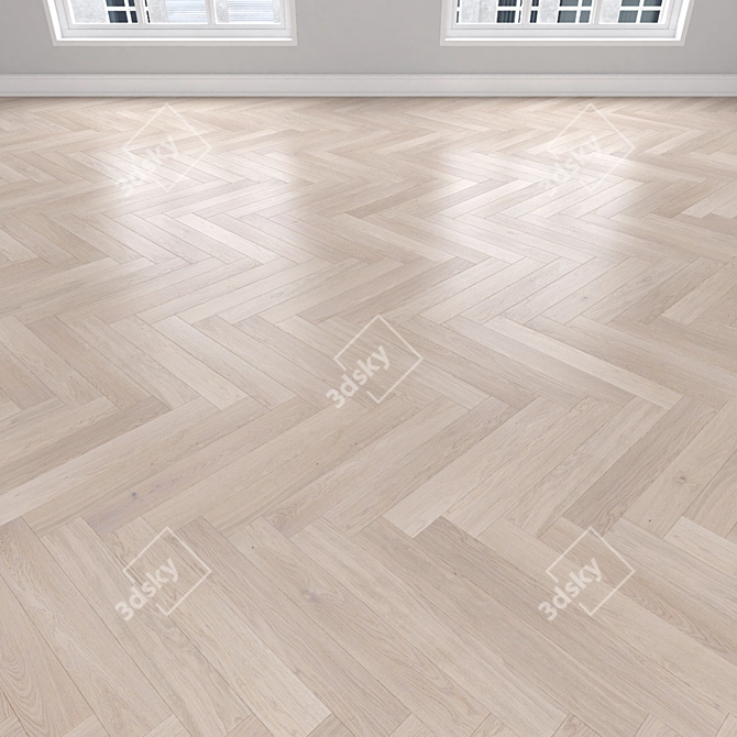 Oak Parquet Flooring Collection 3D model image 3