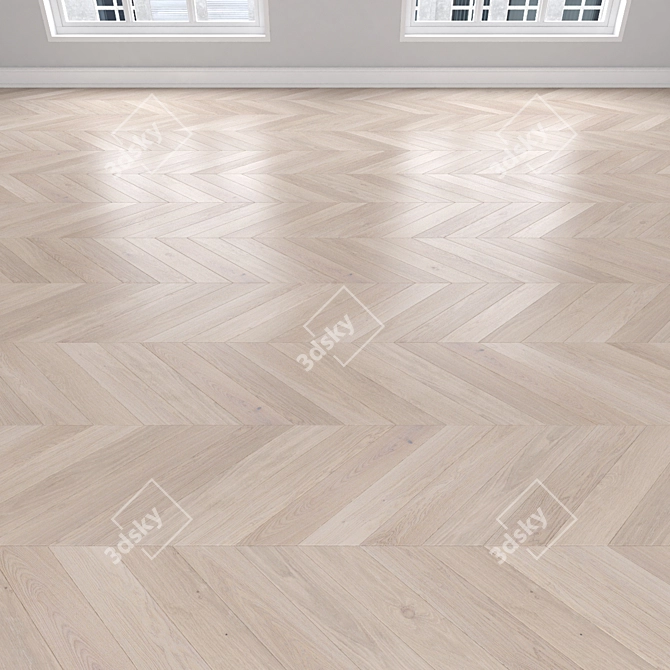 Oak Parquet Flooring Collection 3D model image 4